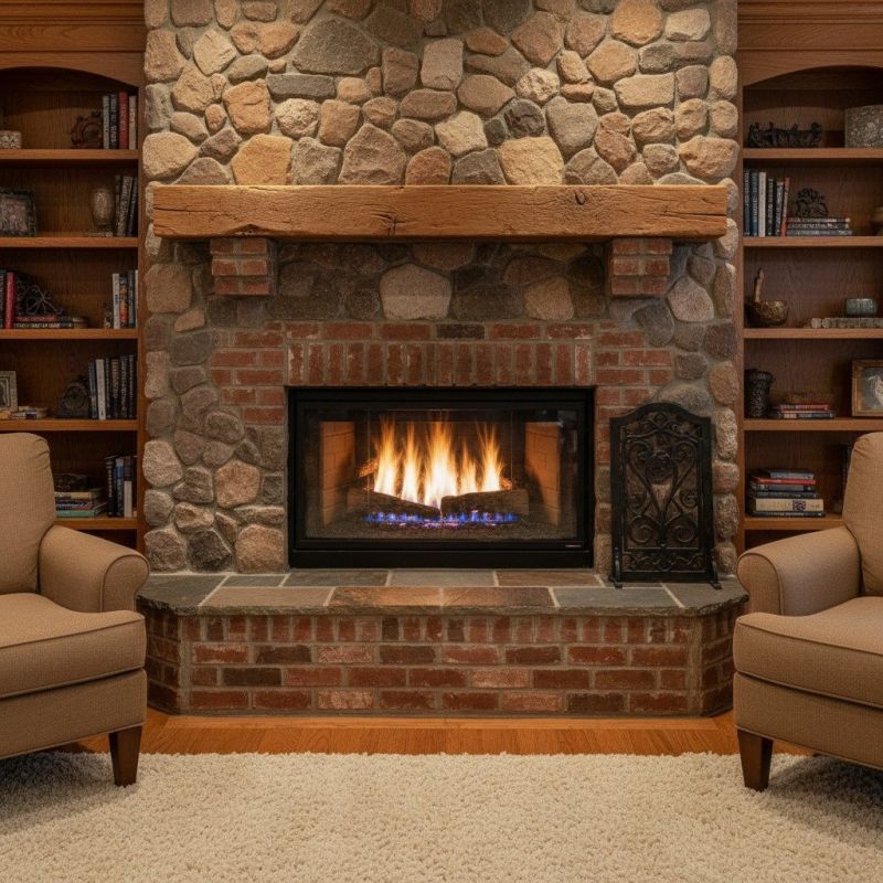 Brick Vs. Stone Finishes For Gas Fireplace Surrounds