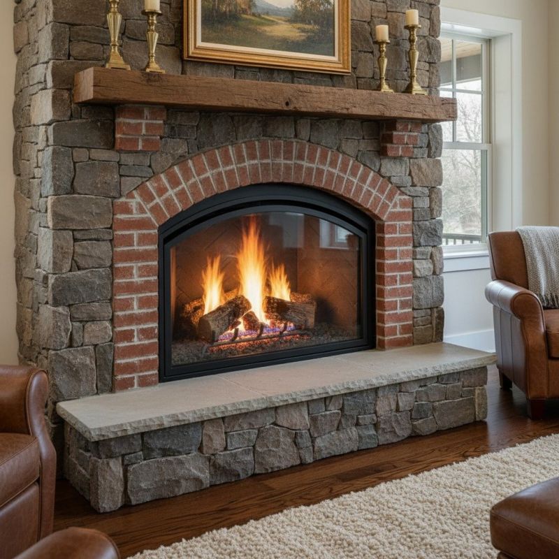 Brick Vs. Stone Finishes For Gas Fireplace Surrounds